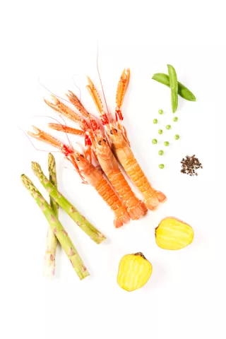 Lobster and asparagus